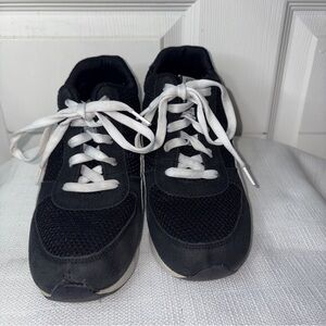 Women's Black and White Platform Sneakers